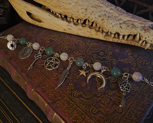 Witchy Charm Bracelet - Aventurine and Opalite
