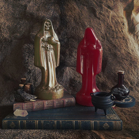 Santa Muerte Figurine Candle