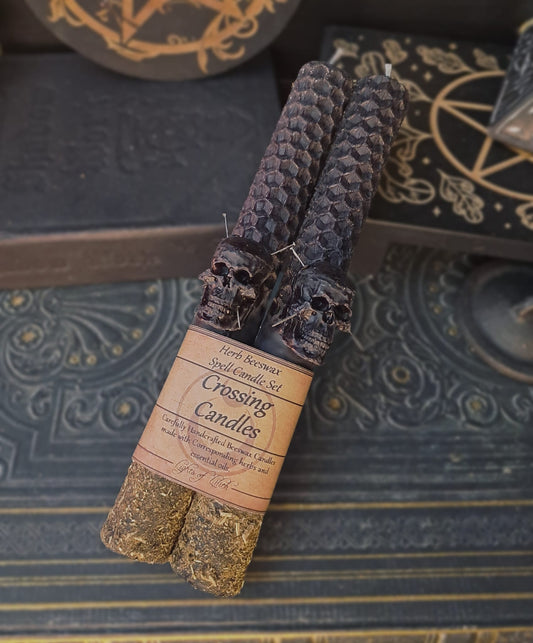 Crossing Beeswax Spell Candles