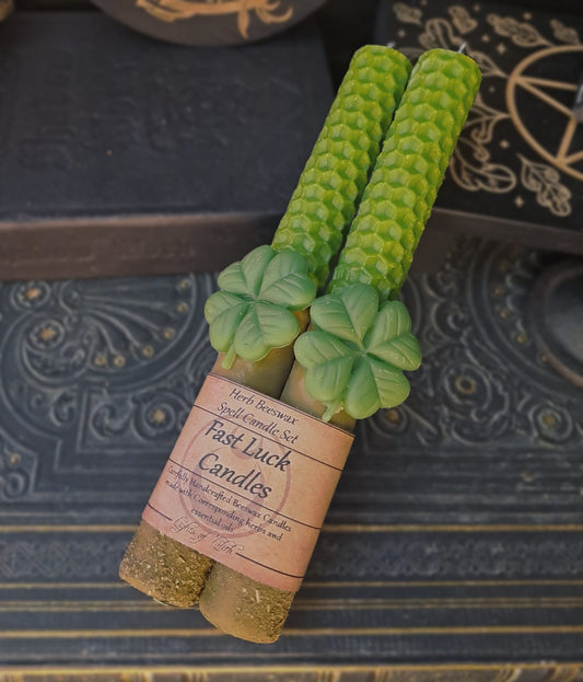 Fast Luck Beeswax Spell Candles