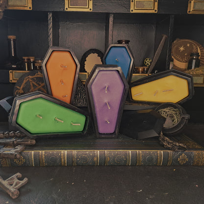 Colored Coffin Candles