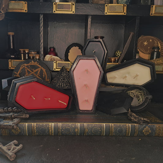 Colored Coffin Candles