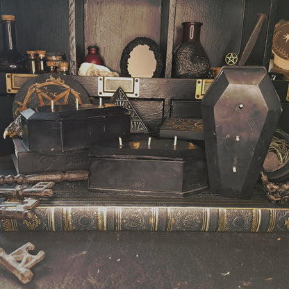 Colored Coffin Candles